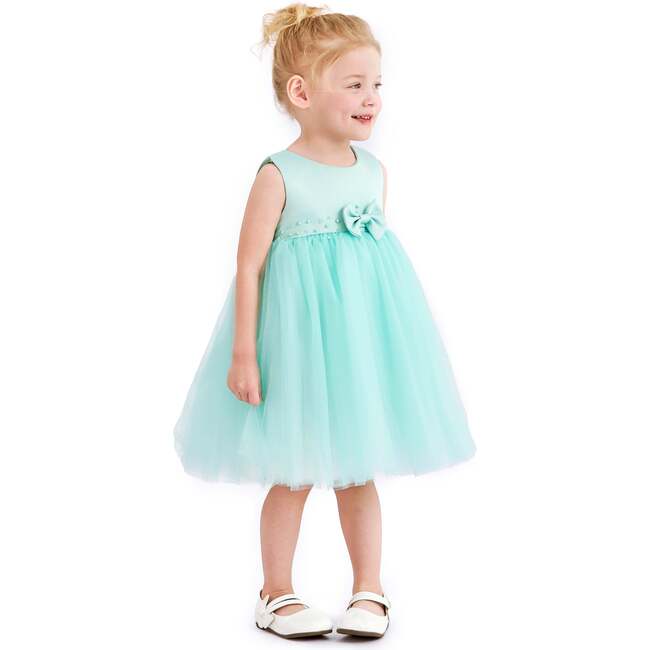 Oravelle Lace Petal Gown, Jade - Dresses - 5