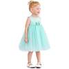 Oravelle Lace Petal Gown, Jade - Dresses - 5