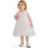Oravelle Lace Petal Gown, Ivory - Dresses - 5