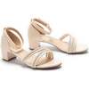 Liora Rhinestone Sandals, Beige - Sandals - 3 - thumbnail