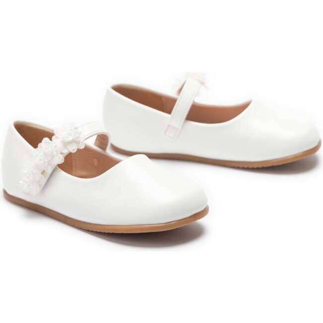 Lyra Flower Shoes, White - Flats - 3
