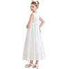 Sylvarra Sleeveless Formal Dress with Headband, White - Dresses - 6 - thumbnail