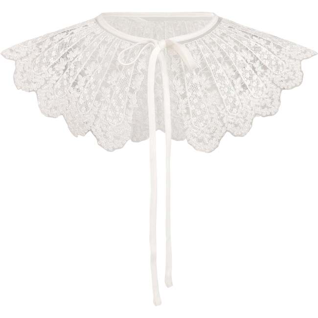 Lace Ribbon Stole, White