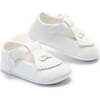 Clarisse Bow Baby Shoes, White - Booties - 1 - thumbnail