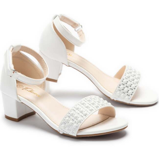 Callista Pearl Sandals, White