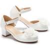 Elara Flower Shoes, White - Mary Janes - 1 - thumbnail