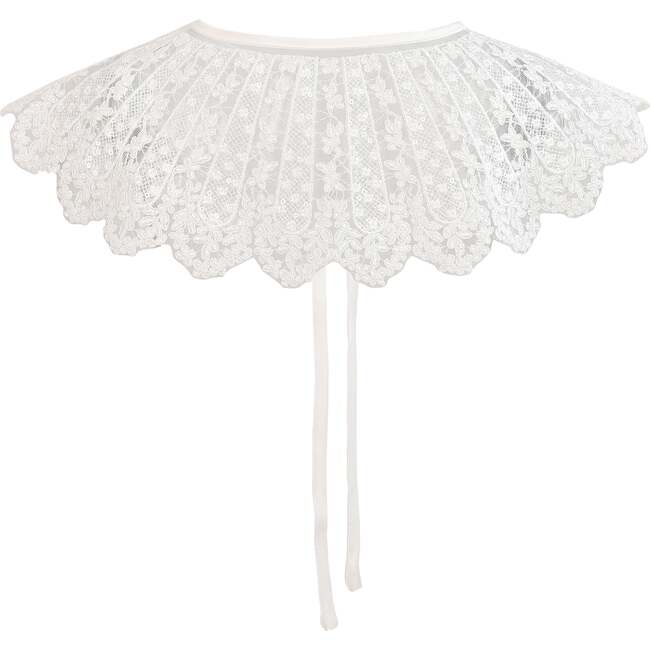 Lace Ribbon Stole, White