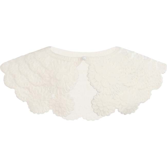 Floral Lace Stole, White