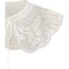 Embroidered Butterfly Stole, White - Scarves - 2