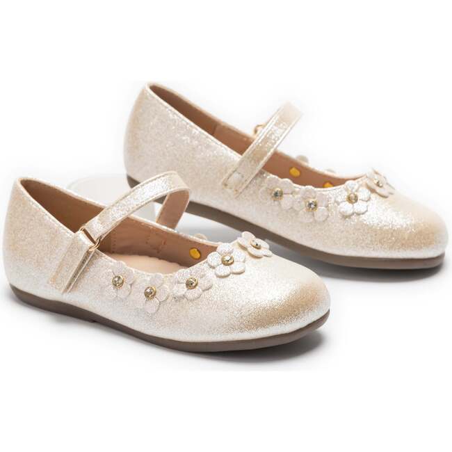 Aurelia Flower Shoes, Gold