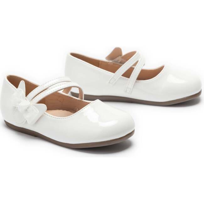 Evelina Bow Shoes, White - Flats - 3
