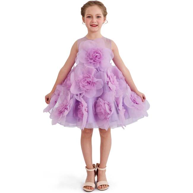 Briellea Embellished Sleeveless Dress, Purple