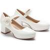 Evelisse Flower Mary Jane Shoes, White - Mary Janes - 3 - thumbnail