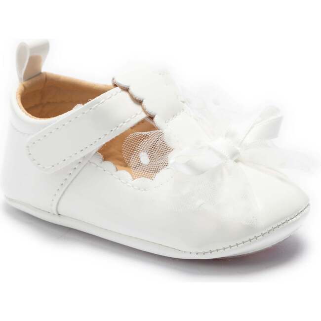 Amaris Bow Baby Shoes, White