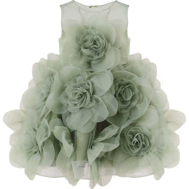 Briellea Embellished Sleeveless Dress, Green