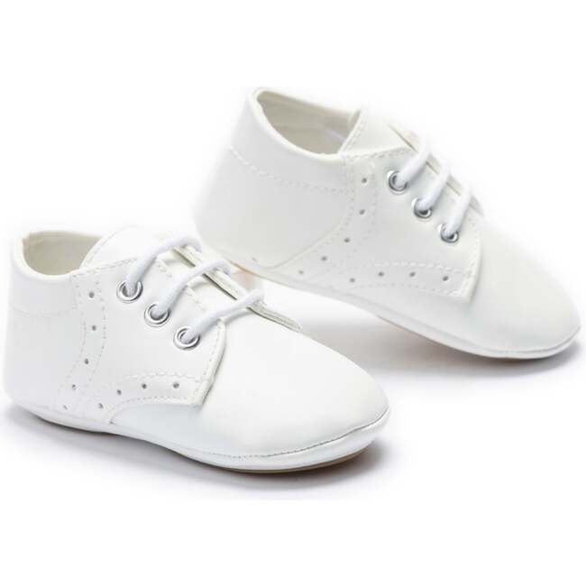 Lace-Up Baby Shoes, White
