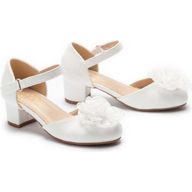 Elara Flower Shoes, White - Mary Janes - 3