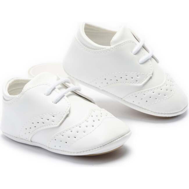 Brogue Baby Shoes, White