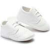 Brogue Baby Shoes, White - Booties - 1 - thumbnail