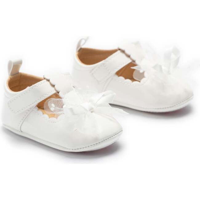 Amaris Bow Baby Shoes, White - Booties - 3