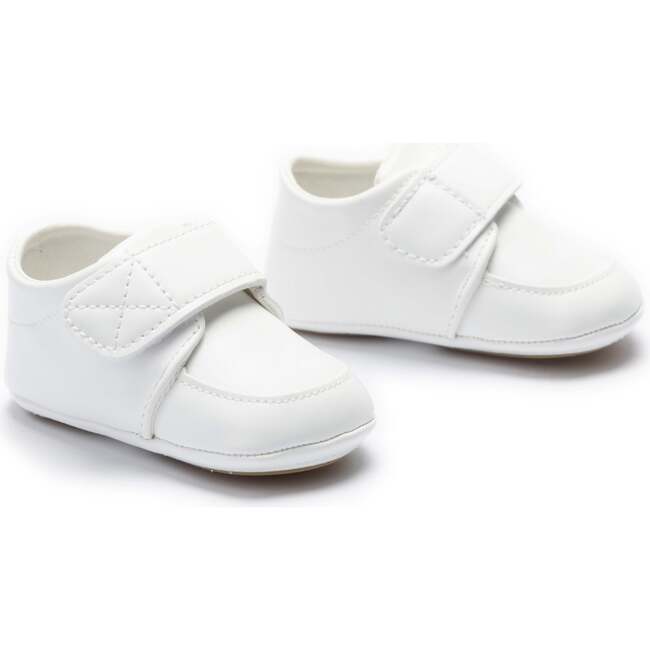 Velcro Baby Shoes, White - Booties - 3