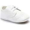 Brogue Baby Shoes, White - Booties - 2