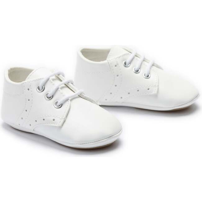 Lace-Up Baby Shoes, White - Booties - 3