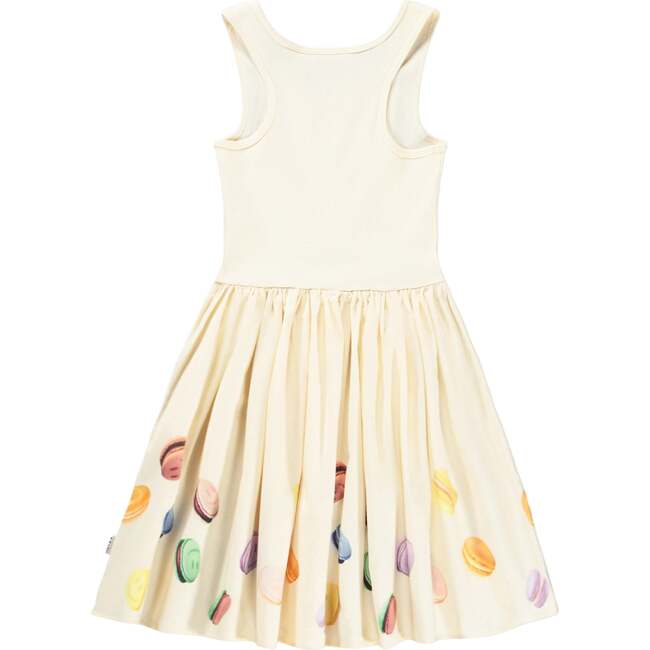 Dress with Macaron Print, Yellow