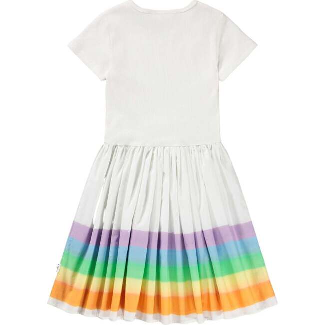 Cissa Painted Rainbow Dress, White