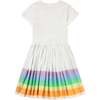 Cissa Painted Rainbow Dress, White - Dresses - 2