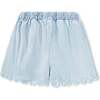 Addie Washed Chambrey Shorts, Blue - Shorts - 2
