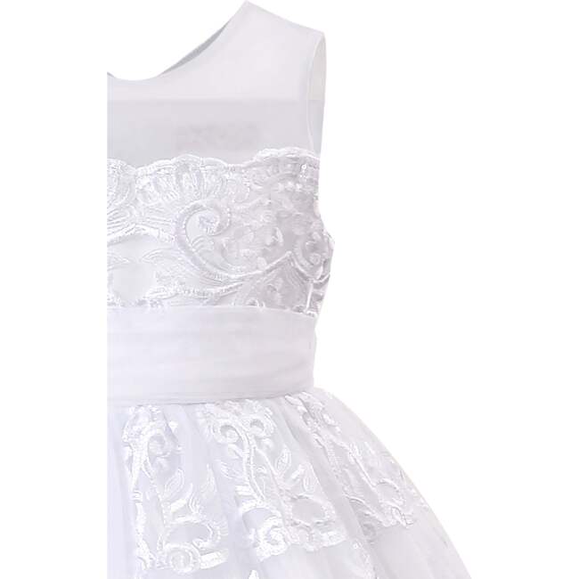 Auresta Lace Sleeveless Dress, White - Dresses - 4