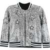Sequin Bomber Jacket, Silver - Jackets - 1 - thumbnail