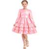 Metallic Ruffle Party Dress, Pink - Dresses - 1 - thumbnail