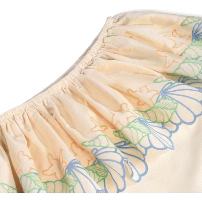 Lace One Shoulder Ratja Top, Beige - Blouses - 3