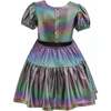 Iridescent Puff-Sleeve Dress, Retro - Dresses - 3 - thumbnail