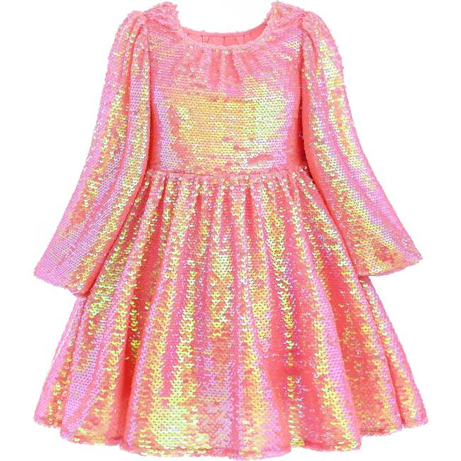 Iridescent Sequin Dress, Pink