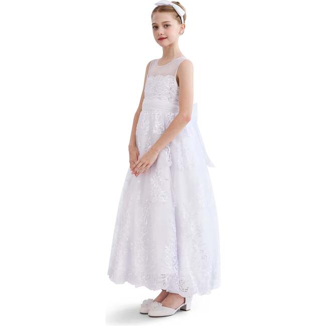 Auresta Lace Sleeveless Dress, White - Dresses - 6