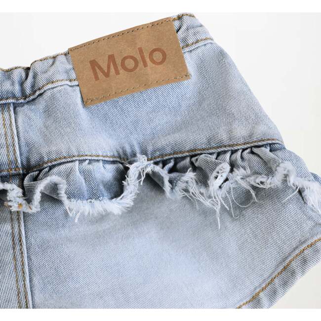 Agnetha Bleached Shorts, Blue - Shorts - 4