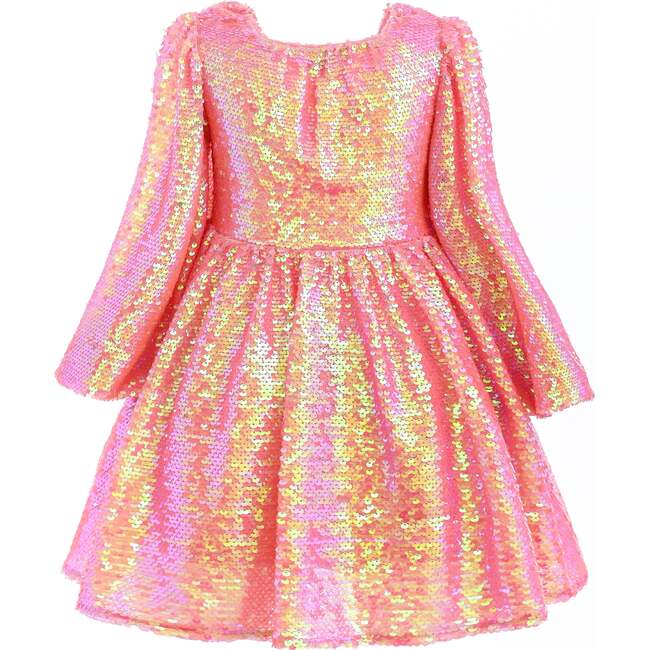 Iridescent Sequin Dress, Pink - Dresses - 3