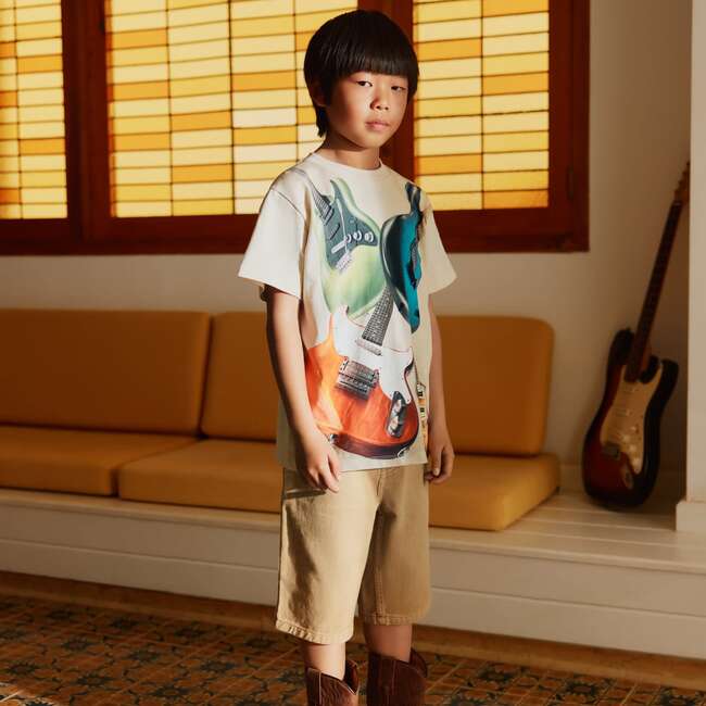 Riley T-Shirt, Beige - T-Shirts - 5