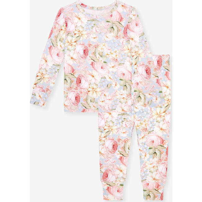 Rose Dreams Classic Pajama Set Blue