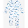 Hudson Footie Zippered One Piece Blue - Footie Pajamas - 1 - thumbnail