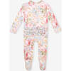 Rose Dreams Footie Ruffled Zippered One Piece Blue - Footie Pajamas - 2 - thumbnail