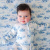 Hudson Footie Zippered One Piece Blue - Footie Pajamas - 2 - thumbnail
