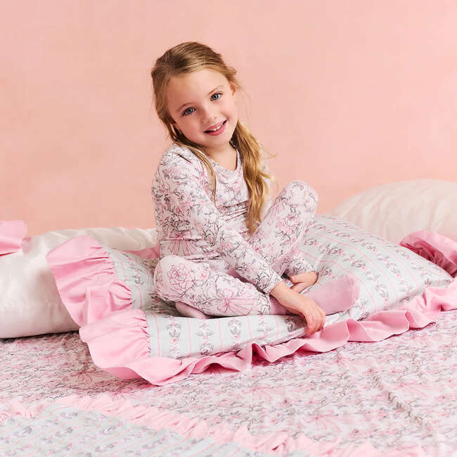 Irene Classic Pajama Set Pink - Pajamas - 3