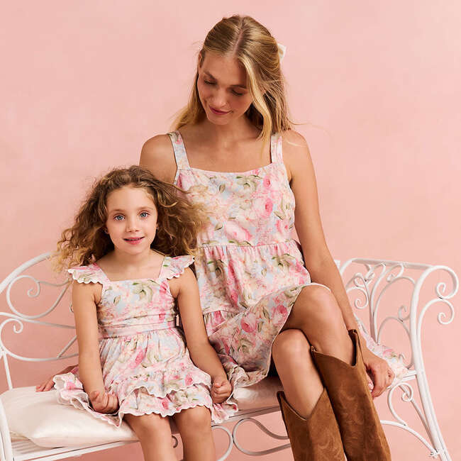 Rose Dreams Women's Bamboo Challis Tiered Dress Blue - Dresses - 4