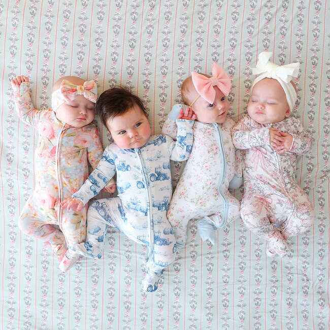 Hudson Footie Zippered One Piece Blue - Footie Pajamas - 5