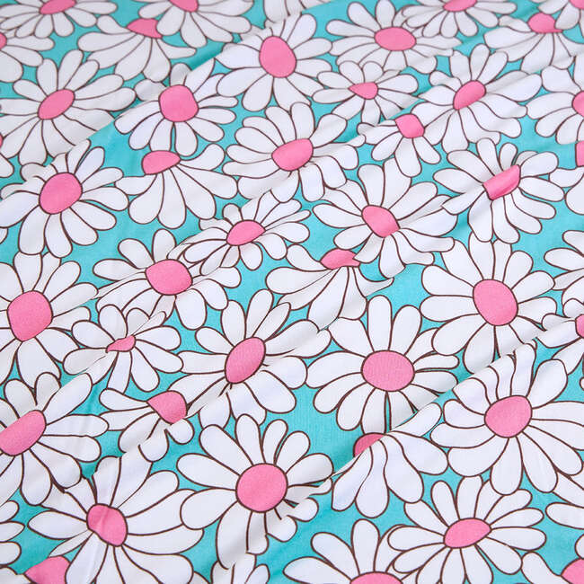 Retro Daisy Classic Pajama Set Blue - Pajamas - 5