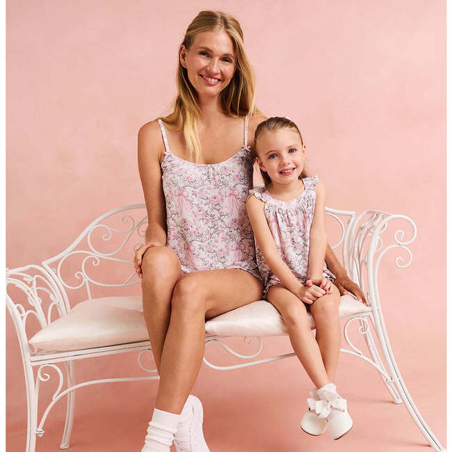 Irene Women's Ruffled Cami Short Set Pink - Mixed Apparel Set - 4